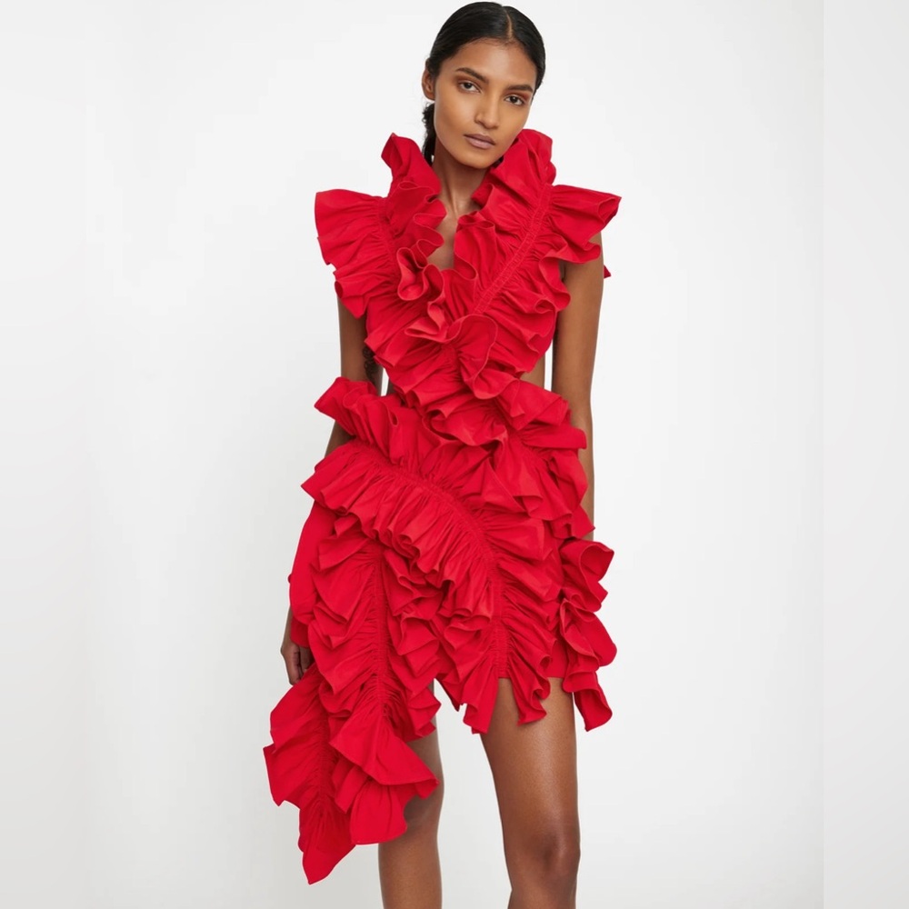 Aknvas Olive Dress Size 4 Red